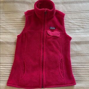 Patagonia Gilet Womens Pink Polartec‎ thermal pro Sherpa Fleece zip up Vest XS
